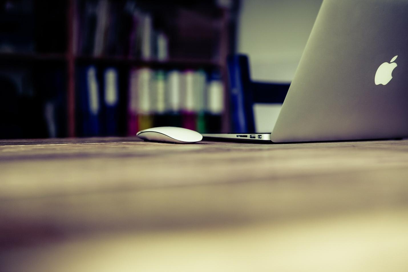 macbook on desk